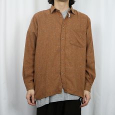 画像2: 80〜90's Damart カラーネップ混 ウールシャツ (2)