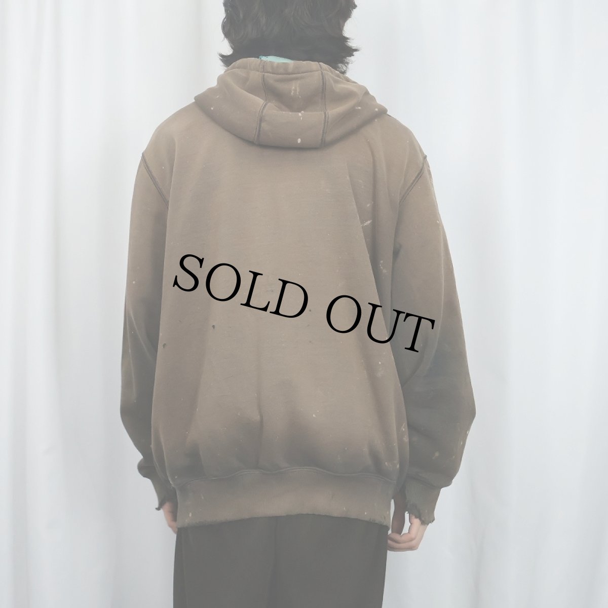 画像3: Carhartt "Original Fit" フェードスウェットジップパーカー L (3)