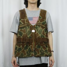 画像2: 80〜90's SAFARI ダックハンターカモ柄 ハンティングベスト SIZE10 (2)
