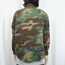 画像3: 80〜90's L.L.Bean "MILITARY TYPE" ウッドランドカモ柄 コットンシャツ M (3)