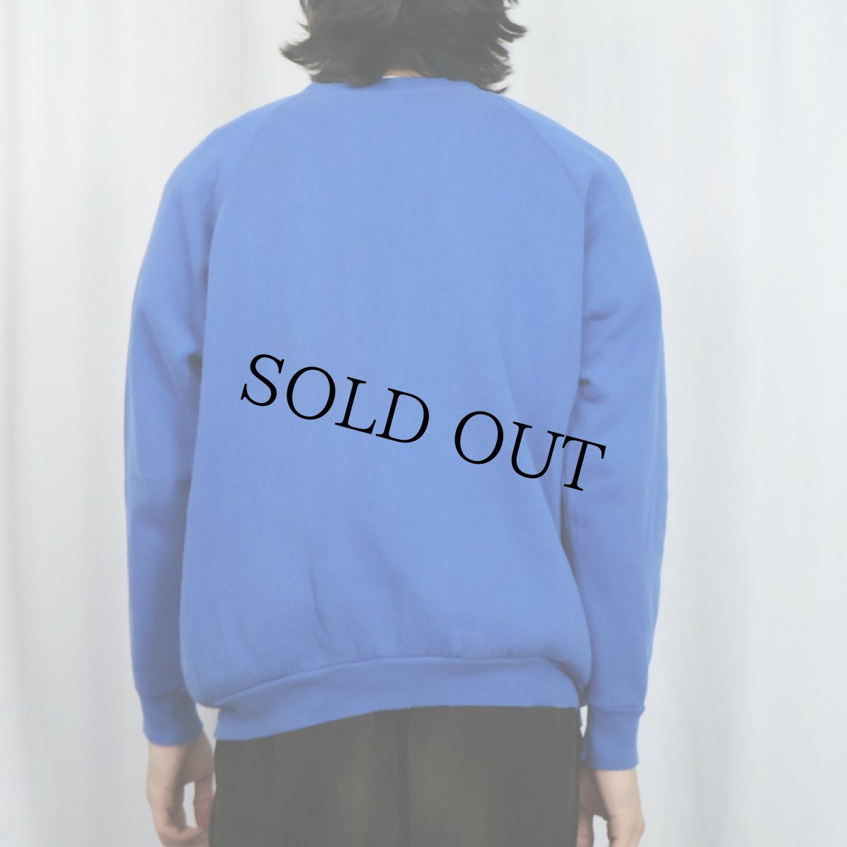 画像3: 80's TULTEX "AIR FORCE ACADEMY" フロッキープリント ラグランスウェット XL (3)