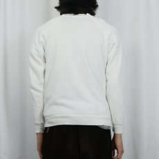 画像3: 70〜80's ARTEX USA製 "AIR FORCE ACADEMY" フロッキープリント ラグランスウェット M (3)