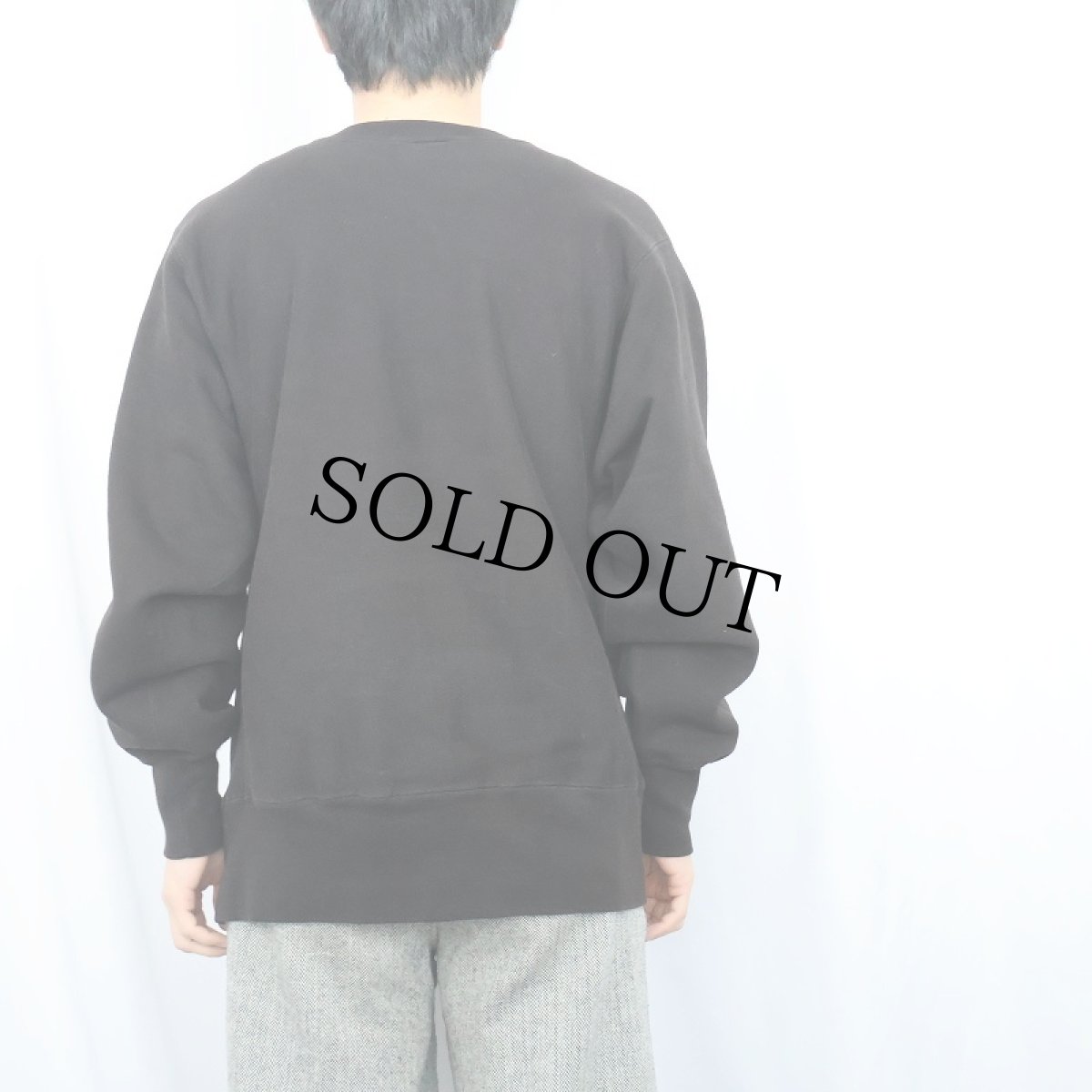 画像3: 80's Champion REVERSE WEAVE トリコタグ USA製 目付きスウェット BLACK L  (3)