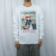 画像2: 80's RENOIR USA製 "Two Sisters (On the Terrace)" アートプリントスウェット L (2)
