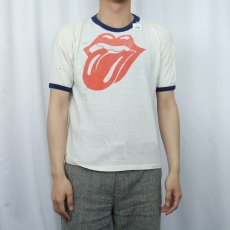 画像2: 80〜90's ROLLING STONES ロックバンドプリント リンガーTシャツ (2)