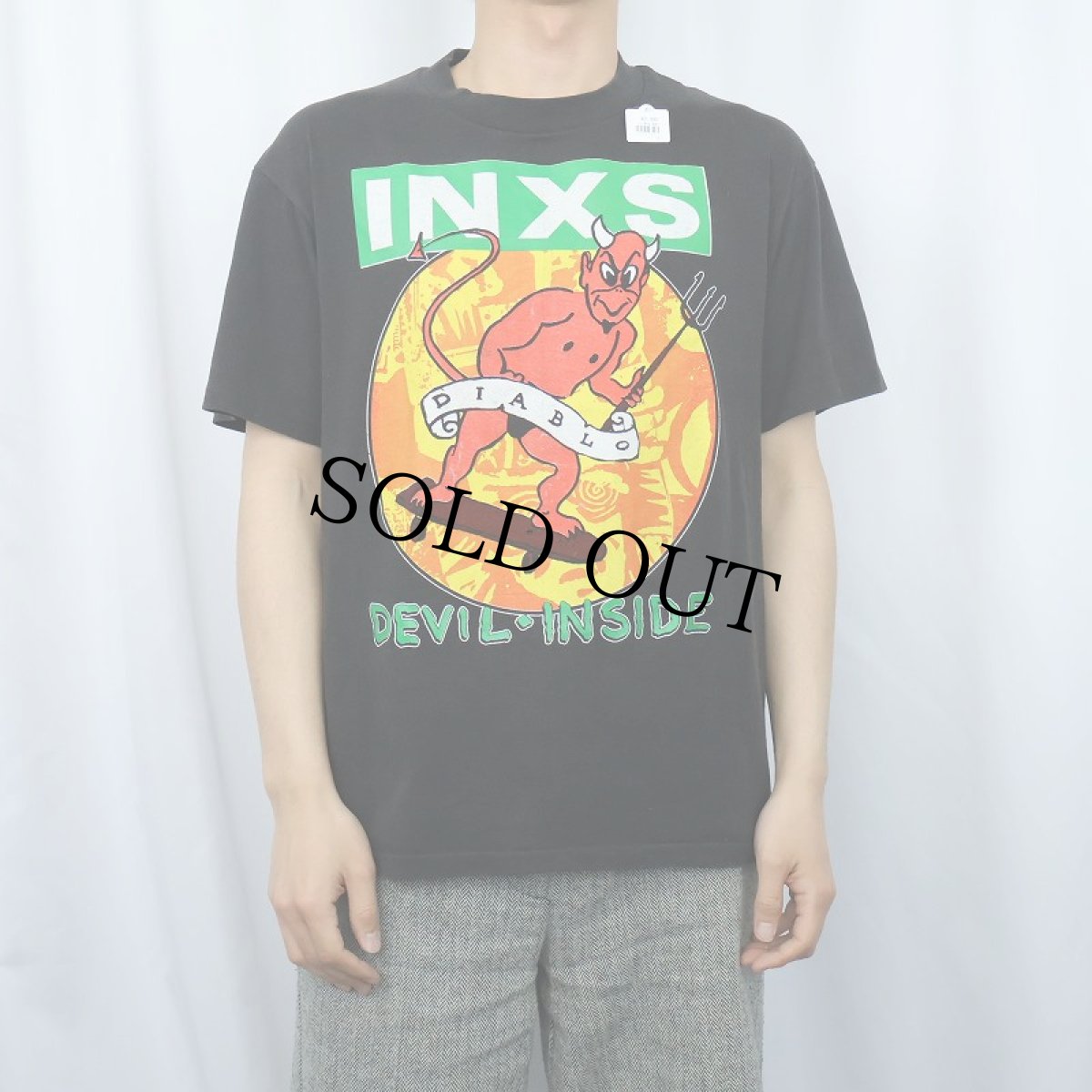 画像3: 80's INXS USA製 "DEVIL INSIDE" ファンクロックバンドプリントTシャツ BLACK XL (3)