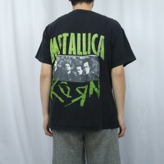 画像4: 90's METALLICA "METALLICA KORN " ヘヴィメタルバンドTシャツ BLACK L (4)