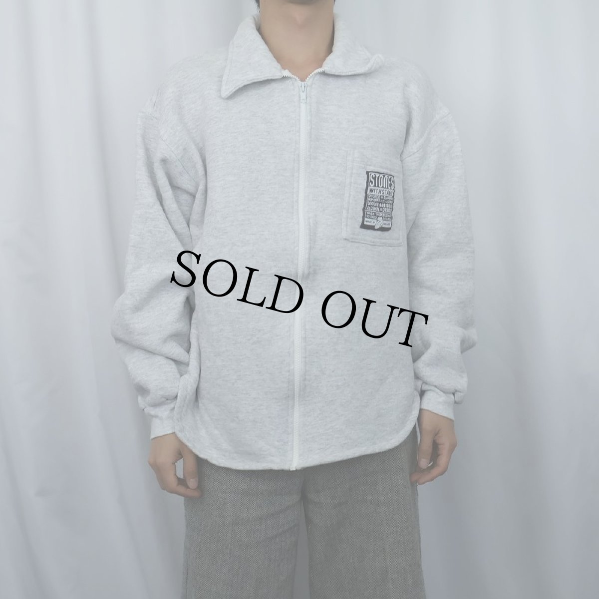 画像2: 90's ROLLING STONES USA製 "VOODOO LOUNGE" ロックバンドツアー スウェットジップジャケット L (2)