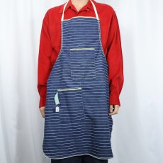 画像2: VINTAGE ストライプ柄 デニムエプロン (2)