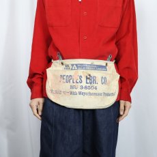 画像2: VINTAGE "PEOPLES LBR. CO." キャンバスツールエプロン (2)