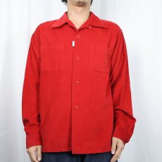 画像2: 50〜60's PENNEY'S TOWNCRAFT コーデュロイオープンカラーシャツ L (2)