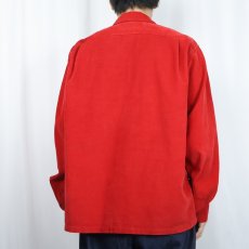 画像3: 50〜60's PENNEY'S TOWNCRAFT コーデュロイオープンカラーシャツ L (3)