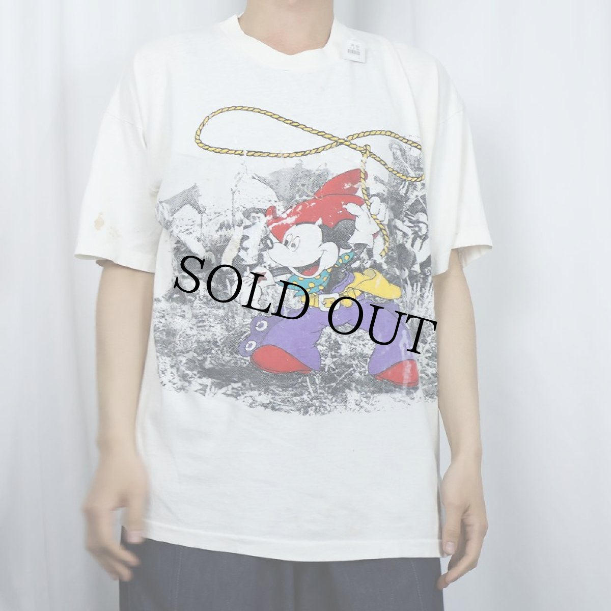 画像2: 90's MICKEY "MICKEY MOUSE" キャラクタープリントTシャツ (2)