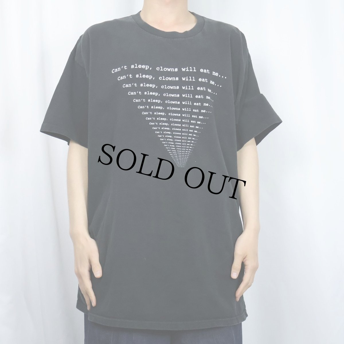 画像2: 2000's THE SIMPSONS "Can't sleep, clowns will eat me..." アニメプリントTシャツ BLACK 2X (2)