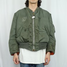 画像3: 70's U.S.AIR FORCE "MA-1 E-TYPE" カットオフ フライトジャケット (3)