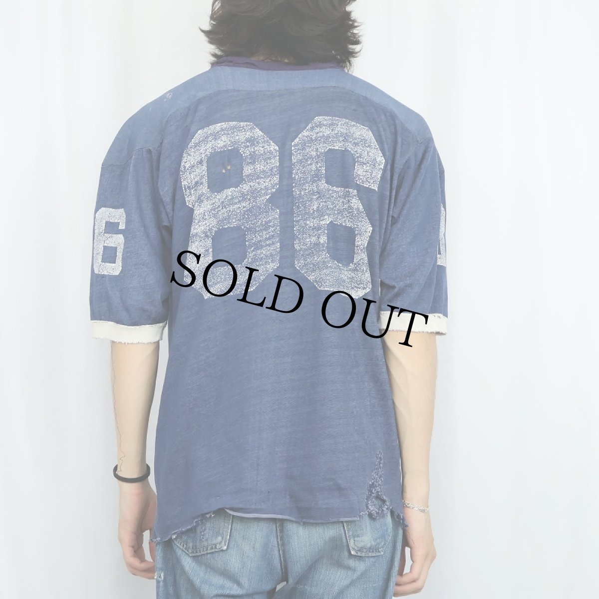 画像3: 50〜60's フットボールTシャツ NAVY (3)