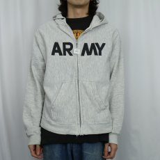 画像2: 80's〜 REVERSE WEAVE TYPE "ARMY" プリントスウェットジップパーカー (2)