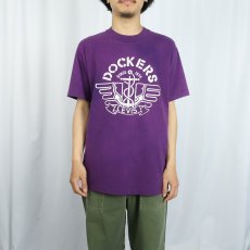 画像2: 90's DOCKERS USA製 ロゴプリントTシャツ L (2)