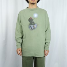 画像2: 90's〜 THE NORTH FACE USA製 "Everest x6" 登山家プリントロンT L (2)