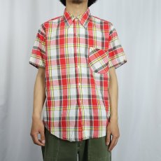 画像2: 60〜70's Island in the Sun チェック柄 コットンシャツ M (2)