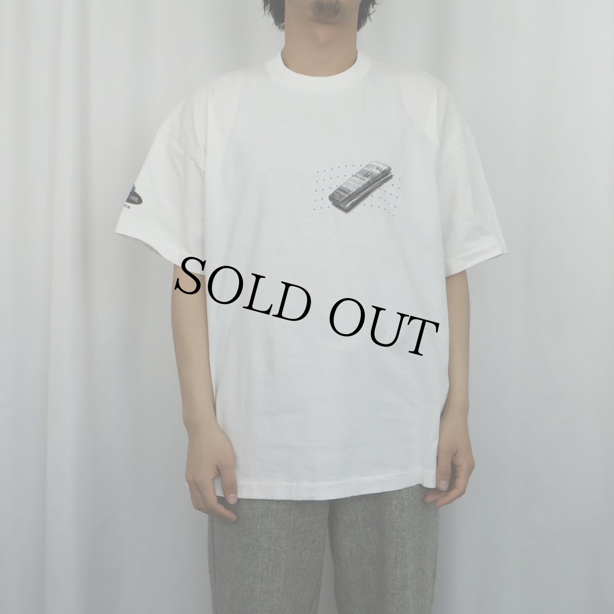 画像3: 90's FRUIT OF THE LOOM IRELAND製 新聞プリントTシャツ XL (3)