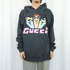 画像2: ブート GUCCI × The Powerpuff Girls キャラクタープリントスウェットフーディー BLACK (2)