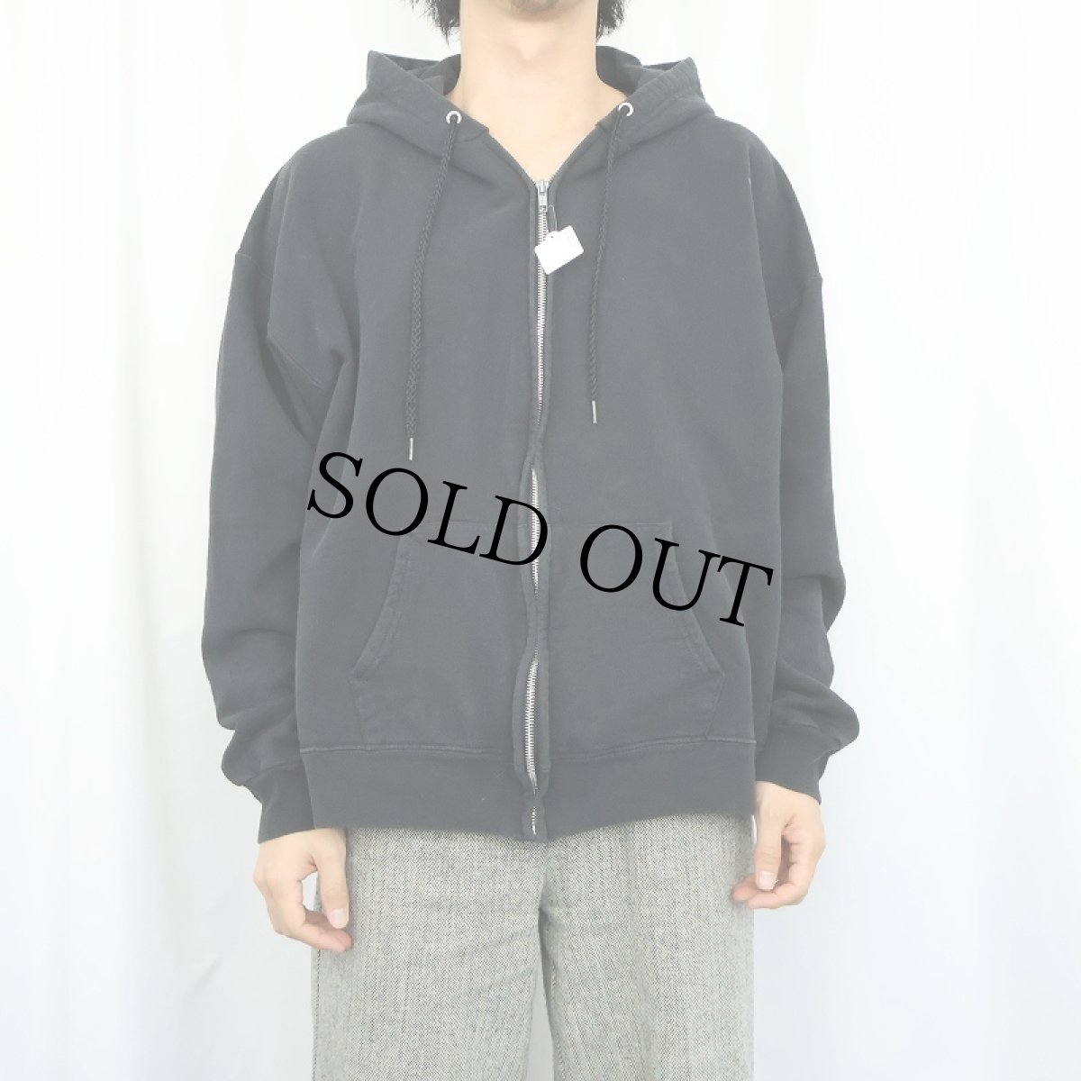 画像2: Hanes ULTIMATE COTTON スウェットジップパーカー BLACK L (2)