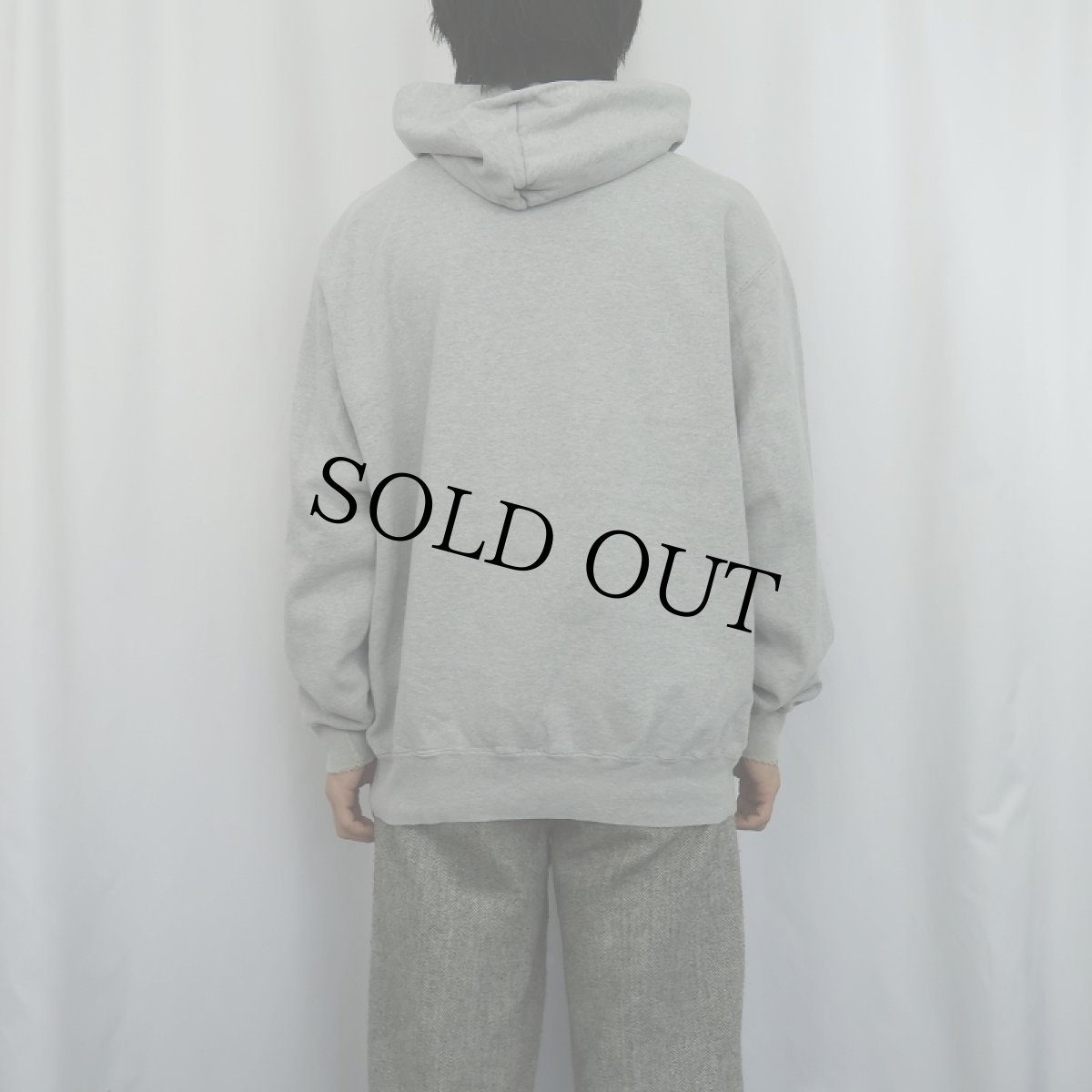 画像3: 90's Champion 青刺繍タグ 後期 USA製 前V ロゴ刺繍スウェットフーディー XL (3)