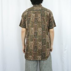 画像3: 60's Manhattan 3点留め 総柄 コットンプルオーバーボタンダウンシャツ SIZE16 (3)