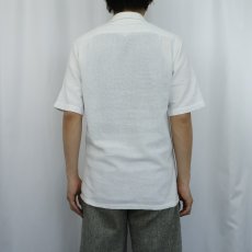 画像3: 80's BANANA REPUBLIC コットンメッシュシャツ M  (3)