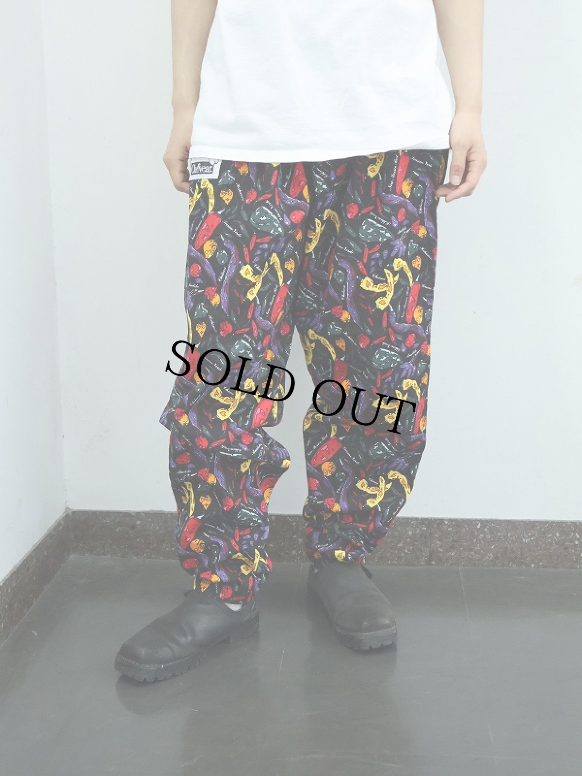 画像2: 90's Chefwear USA製 野菜柄 コットンシェフパンツ XL  (2)