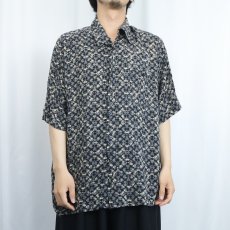 画像2: 90〜2000's PURITAN 総柄 レーヨンシャツ XL (2)