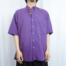 画像2: 90's〜 GANT SALTY DOG  ３点留め ドット柄 コットンボタンダウンシャツ L (2)