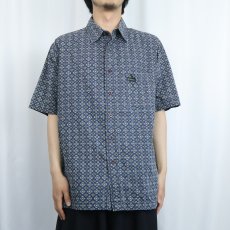 画像2: Calvin Klein Jeans 総柄 コットンシャツ L (2)