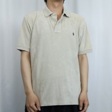 画像2: POLO Ralph Lauren ロゴ刺繡 パイルポロシャツ L (2)