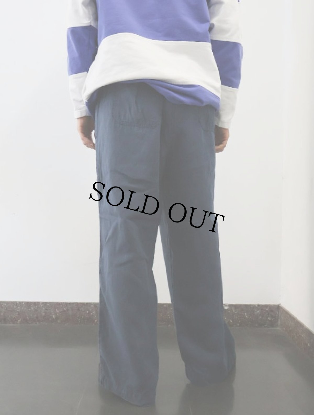画像3: Monoprix Premium リネンイージーパンツ NAVY XL (3)