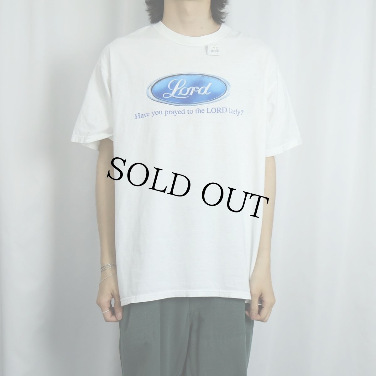 画像2: 90's〜 "Lord" 自動車メーカーパロディ ジーザスプリントTシャツ (2)
