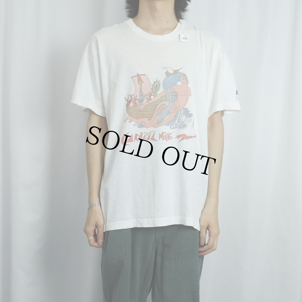 画像2: 2000's SERGUEI  アートプリントTシャツ (2)