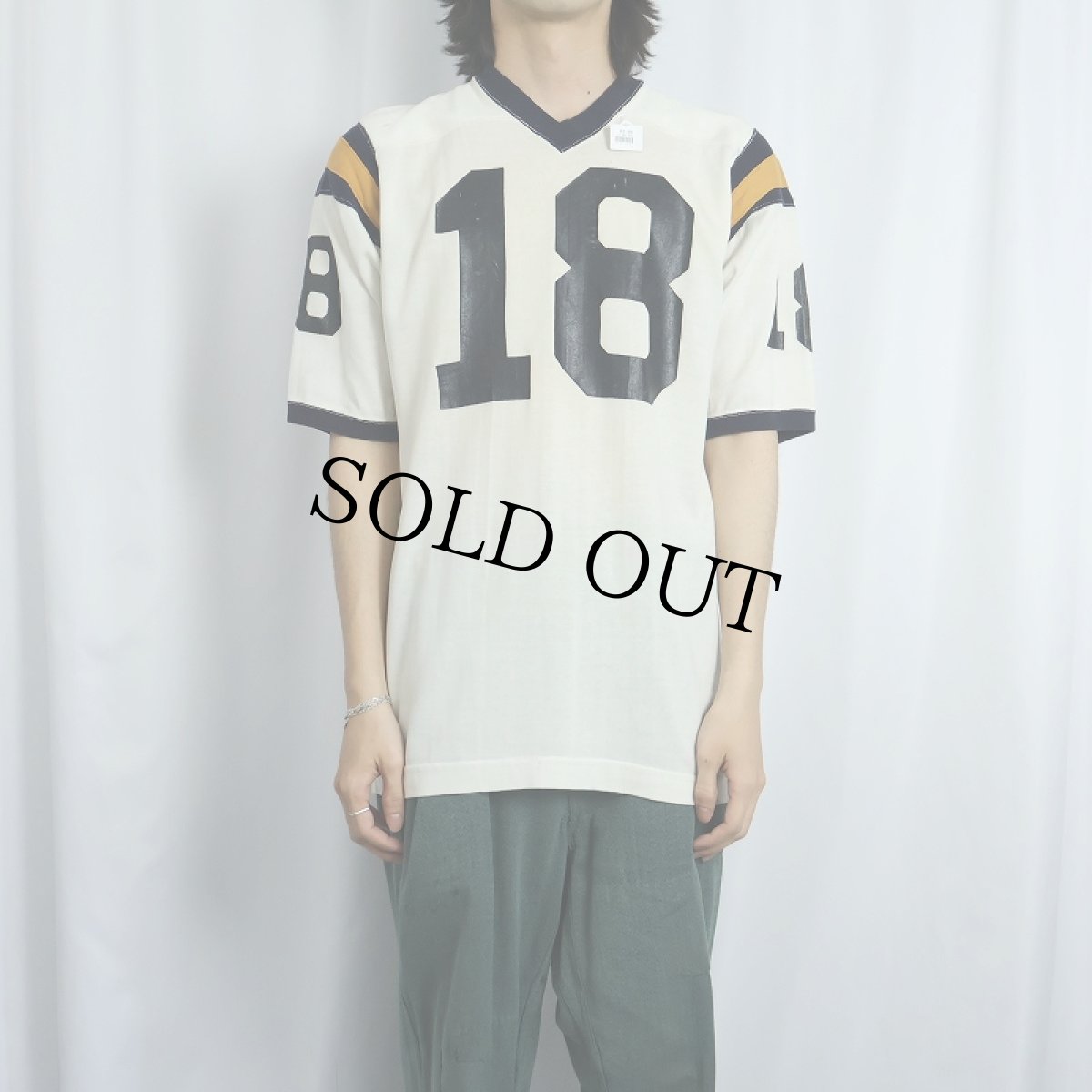 画像3: 70's CHAMPION PRODUCTS INC USA製 "18" ナンバリング フットボールTシャツ SIZE40 (3)