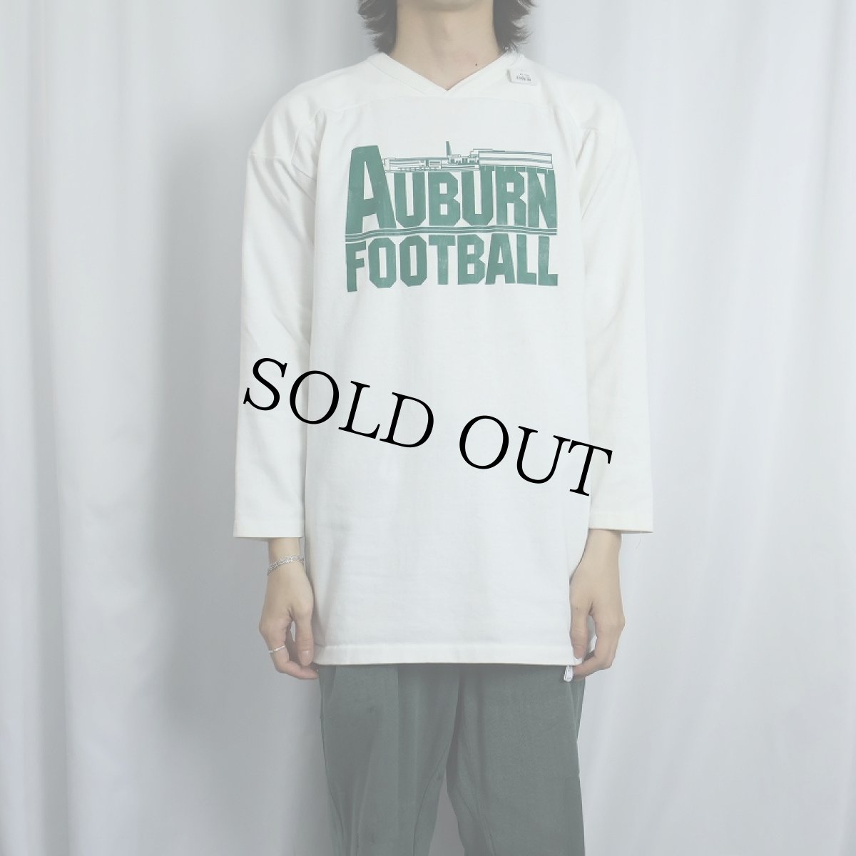 画像3: 80's RUSSELL ATHLETIC USA製 "AUBURN FOOTBALL" プリントフットボールTシャツ XL (3)