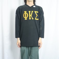 画像3: 70〜80's "PHI KAPPA SIGMA" プリントフットボールTシャツ BLACK (3)