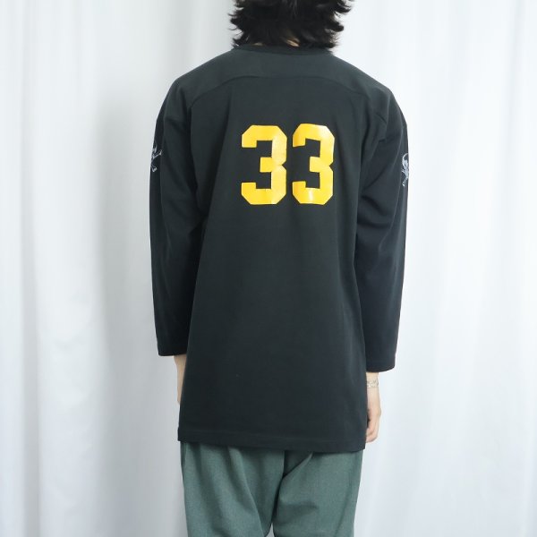 60s〜70s 襤褸の美学　フラタニティフットボールシャツ フェード　茄子紺 70s 70年代 80s 80年代 ファイ・カッパ・シグマ Phi Kap 秘密結社