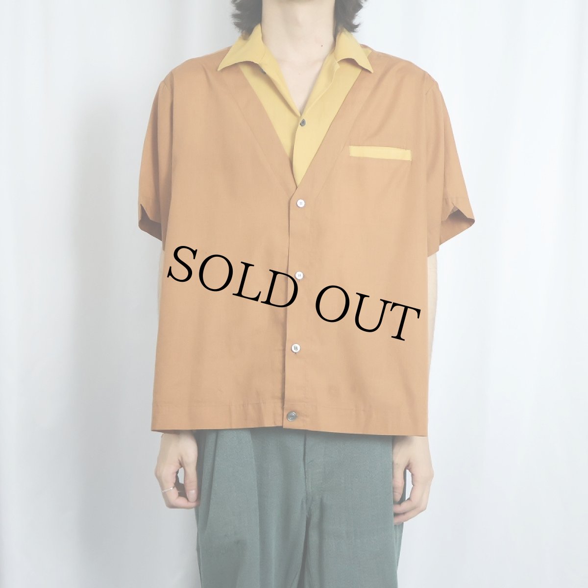 画像3: 70's Hilton USA製 レイヤードデザイン ボーリングシャツ XL (3)