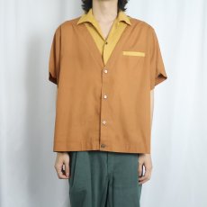 画像3: 70's Hilton USA製 レイヤードデザイン ボーリングシャツ XL (3)