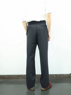 画像2: ARMANI COLLEZIONI ITALY製 1タック ポリエステル×ウールスラックス BLACK W31 (2)