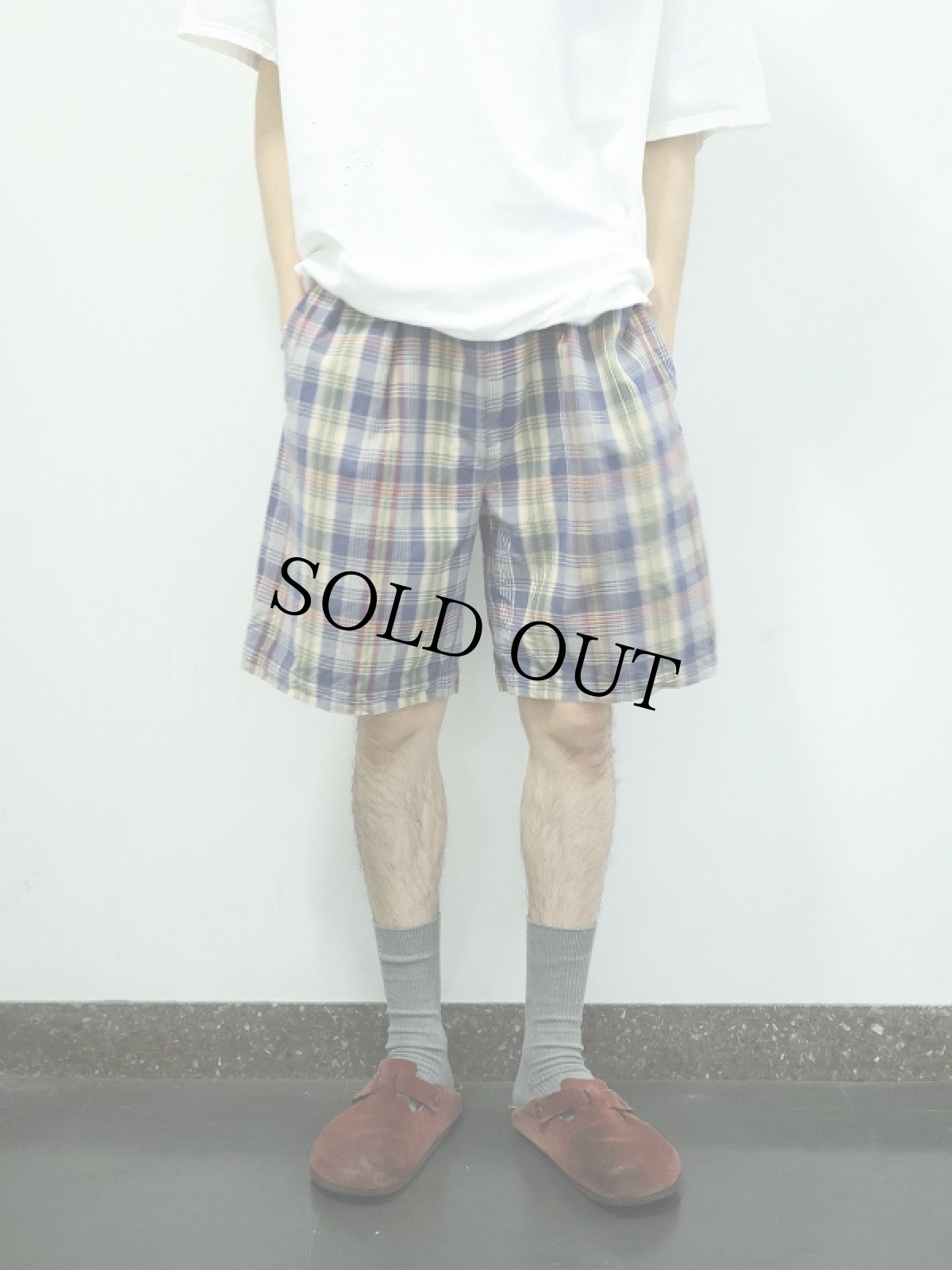 画像2: POLO Ralph Lauren "TYLER SHORT" チェック柄 2タック コットンショーツ W35 (2)