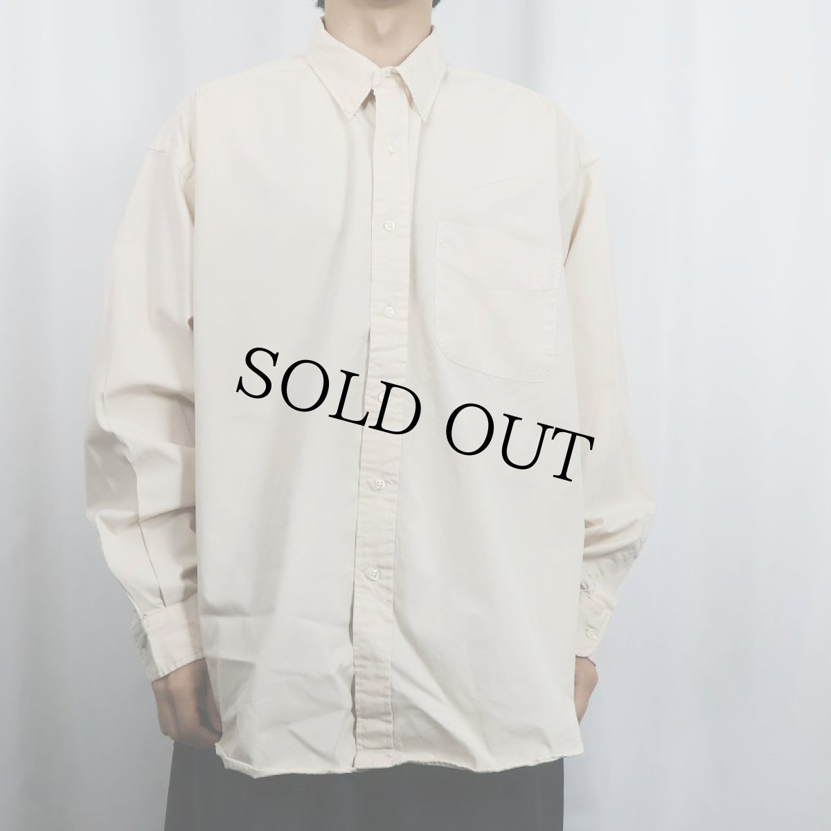 画像2: Ralph Lauren "BIG SHIRT" ロゴ刺繡 コットンボタンダウンシャツ XL (2)
