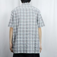 画像3: 2017SS Patagonia チェック柄 シアサッカーシャツ XL  (3)