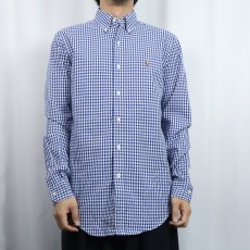 画像2: Ralph Lauren "CLASSIC FIT" ギンガムチェック柄 コットンボタンダウンシャツ S (2)