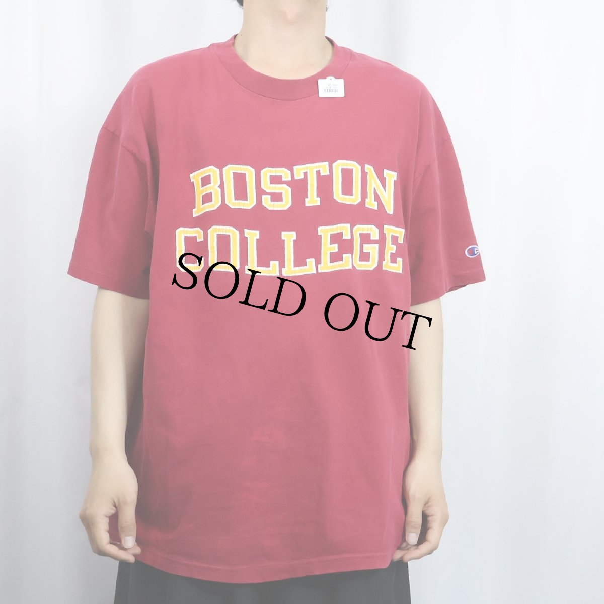 画像2: 90's Champion USA製 "BOSTON COLLEGE" プリントTシャツ XL (2)
